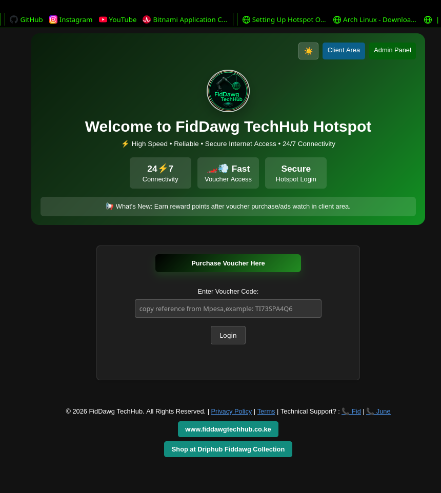 screenshot of hs login page.