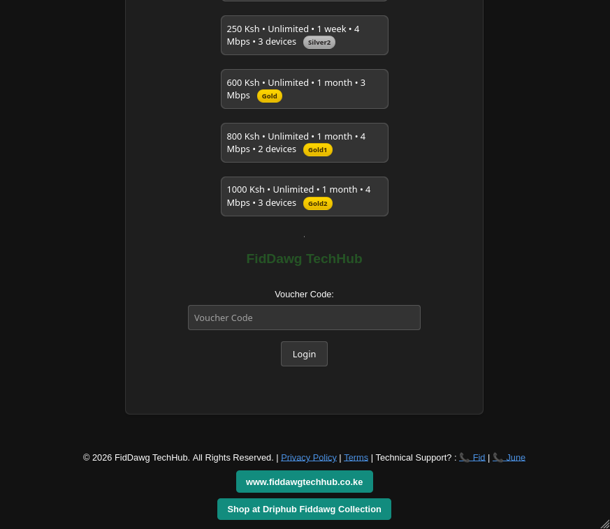 screenshot of buy page